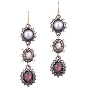 ALEXIS BITTAR Georgian Stone Triple Drop Earrings